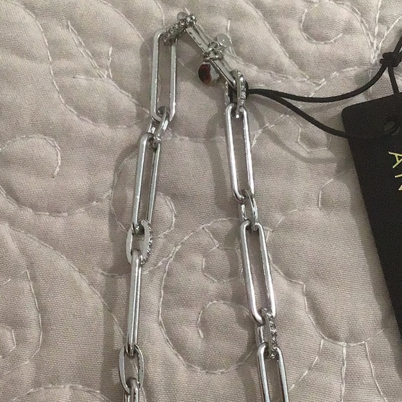 Paper clip necklace with bangle bracelet - Picture 3 of 5